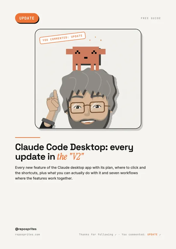 PDF cover: Claude Code Desktop: every update in the "V2"